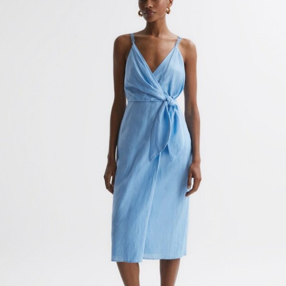 Reiss Light Blue Midi Dress